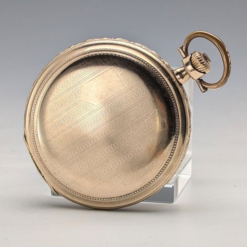 Circa 1930 German Junghans pocket watch with gold-plated hunter case, refurbished